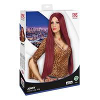 Pruik rood extra lang - thumbnail