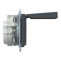 Merten MEG2414-0414 Wandcontactdoos System M Antraciet 1 stuk(s) - thumbnail