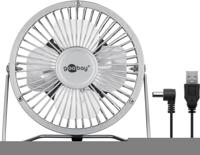 Bureauventilator - Ø13 centimeter - 16 centimer hoog - Mini USB ventilator - Kantelbaar - Met aan/uit schakelaar - Grijs - thumbnail