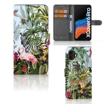 Telefoonhoesje | Met pasjeshouder | voor Samsung Galaxy Xcover 6 Pro Jungle