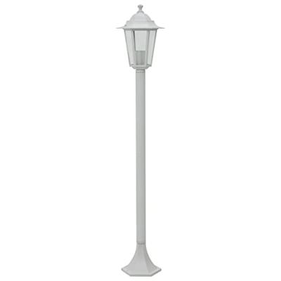 VidaXL Paalverlichting voor tuin e27 110 cm aluminium wit 6 st