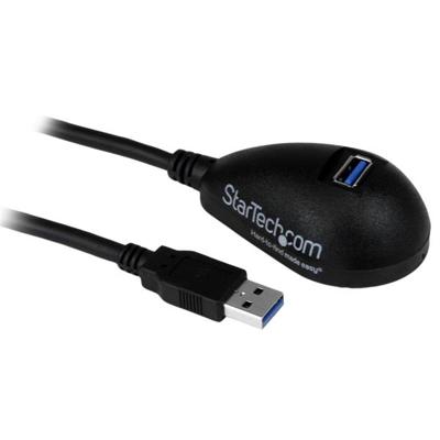 USB-kabel Startech USB3SEXT5DKB Zwart