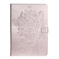 Voor iPad 10 2/Pro 10 5/Air 2019 gedrukt afdrukken kat en boom patroon horizontale Flip lederen draagtas met houder & kaartsleuven & portemonnee (Rose - thumbnail
