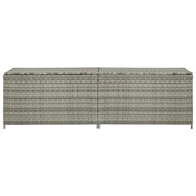 Tuinbox 200x50x60 cm poly rattan grijs