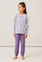 Name it meisjes pyjama - Purple Flower - Maat 110/116 - thumbnail