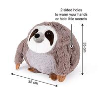 Noxxiez handwarmer knuffelkussen luiaard - thumbnail
