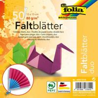 Vouwblaadjes folia 80gr 15x15cm 50vel 2z 10 duo kl | 140 stuks - thumbnail