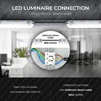 F04 LED TL armatuur met bewegingssensor 150cm - 60 Watt 7800 lumen (130lm/W) - CCT instelbare lichtkleur - Instelbare Osram Transformator - Vervangt 500W - Koppelbaar - IK08 - IP66 waterdicht - thumbnail