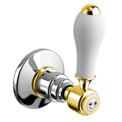 Douchehendel Twee-weg Omleider Sapho Antea Chroom/Goud Douchehendel Twee-weg Omleider Sapho Antea Chroom/Goud