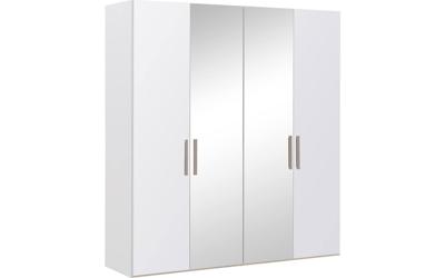 Goossens Kledingkast Easy Storage Ddk, Kledingkast 203 cm breed, 220 cm hoog, 2x glas draaideur en 2x spiegel draaideur midden Goossens Kledingkast Easy Storage Ddk, Kledingkast 203 cm breed, 220 cm hoog, 2x glas draaideur en 2x spiegel draaideur midden