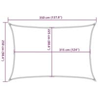 VidaXL Zonnezeil 160 g/m² 2,5x3,5 m hdpe taupe - thumbnail