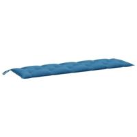 Tuinbankkussen 180x50x7 cm stof gemleerd blauw - thumbnail