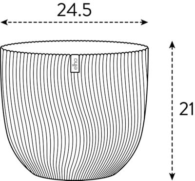 elho bloempot sereh rond d25 h21cm Scandinavisch groen