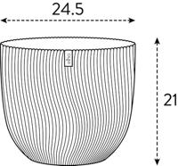 elho bloempot sereh rond d25 h21cm Scandinavisch groen - thumbnail