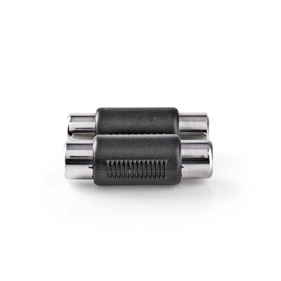 Nedis CAGP24952BK tussenstuk voor kabels 2 x RCA 2x RCA Female Zwart Nedis CAGP24952BK tussenstuk voor kabels 2 x RCA 2x RCA Female Zwart