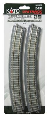 H0 Kato Unitrack 2-241 Gebogen rails 4 stuk(s)