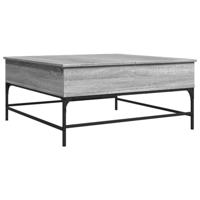Salontafel 95x95x45 cm bewerkt hout en metaal grijs sonoma - thumbnail