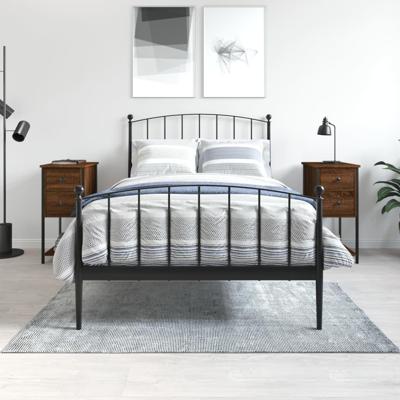 Nachtkastjes 2 st 32x42x70 cm bewerkt hout bruin eikenkleur