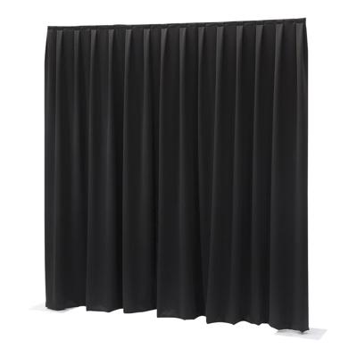 Wentex Pipe and drape doek 330x300cm zwart molton geplooid