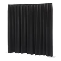 Wentex Pipe and drape doek 330x300cm zwart molton geplooid - thumbnail