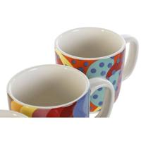 Koffieset DKD Home Decor Multicolour Koraal Bamboe Dolomite Modern 180 ml - thumbnail