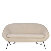 Ethnicraft 2-zits Bank 'Barrow' Bouclé, kleur Off White - thumbnail