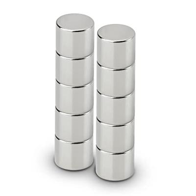 MAUL neodymium cylinder magneet, ft 10 x 10 x 10 mm, trekkracht 4 kg, zilver, blister van 10 stuks MAUL neodymium cylinder magneet, ft 10 x 10 x 10 mm, trekkracht 4 kg, zilver, blister van 10 stuks