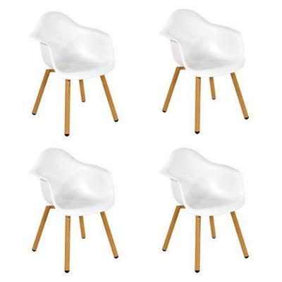 Tuinstoel montreux wit 4 st Lesli Living - Lesli living