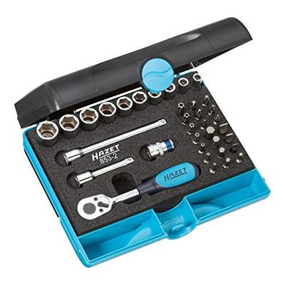 HAZET Dopsleutelset 853-2 - 35-delig - 3 - 14 - PH1 - PH3 - PZ1 - PZ3 - T10H - T40H