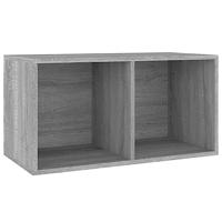 Opbergbox voor LP's 71x34x36 cm bewerkt hout grijs sonoma eiken - thumbnail