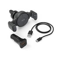 Hama Wireless Car Charger FC-10 Flex-Set, 10 W Oplader Grijs - thumbnail