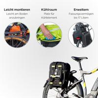 Basil miles daypack - sportieve fietstas - unisex - zwart/lime - thumbnail