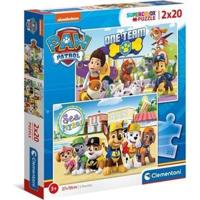 Clementoni legpuzzel super color paw patrol, 2x20st. - thumbnail