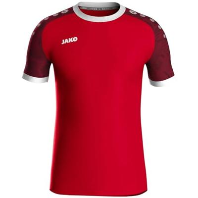 JAKO 4224 Shirt Iconic Km - Sportrood/Wijnrood - 3XL