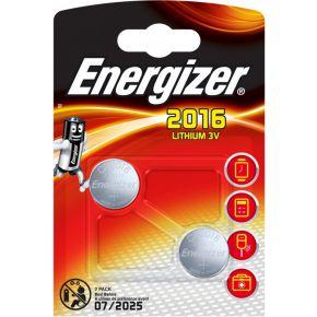 Energizer Knoopcel CR2016 3 V 2 stuk(s) 90 mAh Lithium CR2016