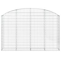 Schanskorf gewelfd 200x30x120/140 cm gegalvaniseerd ijzer - thumbnail