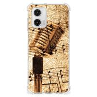 Motorola Moto G73 Anti-shock Hoesje met foto Bladmuziek - thumbnail