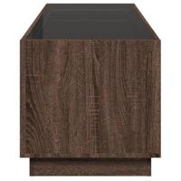 Salontafel met Infinity LED 90x50x50 cm bruin eikenkleurig - thumbnail