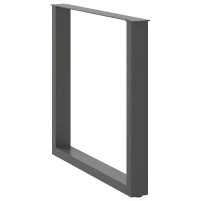 Eettafelpoten 3 st U-vormig 80x(72-73) cm staal antraciet