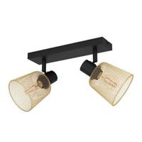 Eglo PlafondlampCoslada 2-lichts - goud met zwart - 900694 - thumbnail