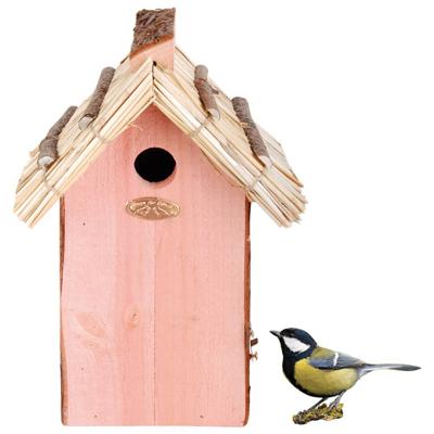Koolmees nestkastje rieten dak / Esschert Design