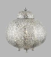 Searchlight Marokaanse stijl tafellampFretwork RVS - EU8221-1SS - thumbnail