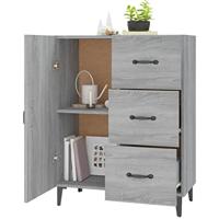 Dressoir 69,5x34x90 cm bewerkt hout grijs sonoma eikenkleurig - thumbnail