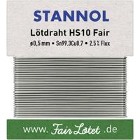 Stannol HS10Fair Soldeertin, loodvrij Loodvrij Sn99,3Cu0,7 ROM1 10 g 0.5 mm - thumbnail