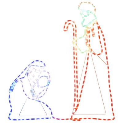 VidaXL Kerstfiguren jozef en maria met 264 led's 40x55 en 38x100 cm VidaXL Kerstfiguren jozef en maria met 264 led's 40x55 en 38x100 cm