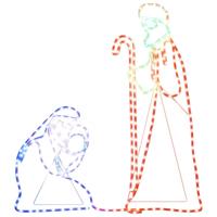 VidaXL Kerstfiguren jozef en maria met 264 led&apos;s 40x55 en 38x100 cm - thumbnail