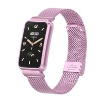By Qubix - Milanese bandje met case - Lila - Xiaomi Smart band 7 Pro - thumbnail
