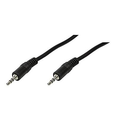 LogiLink CA1048 Jackplug Audio Aansluitkabel [1x - 1x ] 0.20 m Zwart (mat)