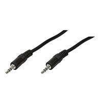 LogiLink CA1048 Jackplug Audio Aansluitkabel [1x - 1x ] 0.20 m Zwart (mat) - thumbnail