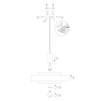 Steinhauer Zwarte hanglampFlinter Ø 50cm - 3329ZW